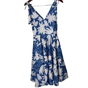 midi dress vacation Floral Mesh Tie-Neck Midi Dress
